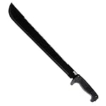 SOG SOGfari 18" Machete MC02-N - Hardcased Black Blade w/ Saw Back, Rubber Handle, Nylon Sheath