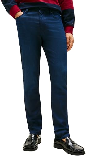 Tommy Hilfiger Mens Denton Yale Straight Fit Jeans, Blue (Yale Dark Blue), 34W/32L