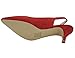 Greatonu Womens Red Formal Classic Slingback Kitten Heels Pumps Court Shoes Size 9 US / 40 EU