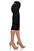 Womens Classic Fit Capri Pants-Pull On Style with Detailed Design, Velucci,Black,Small