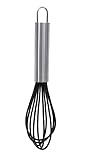 Tablecraft Mini Silicone Whisk With Stainless Steel Handle (HMIN1), Silver