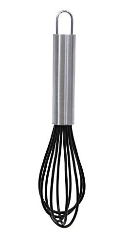 Tablecraft Mini Silicone Whisk With Stainless Steel Handle (HMIN1), Silver