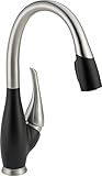 Delta Faucet 9158-SB-DST Fuse, Single Handle Pull-Down Kitchen Faucet, Stainless/Black