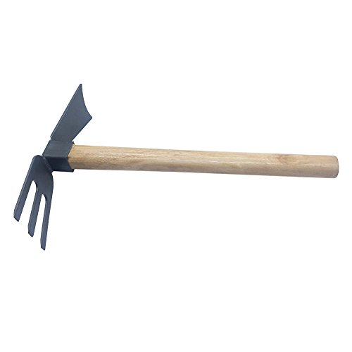 Barbariol Hand Cultivator, Garden Tool Hand Hoe with 3 Prongs (15")