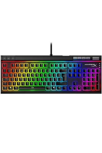 HyperX Alloy Elite 2 – Mechanische Gaming-Tastatur, roter Linearschalter, softwaregesteuertes Licht & Makro-Anpassung, ABS-Pudding-Tastenkappen, Mediensteuerung, RGB-LED-Hintergrundbeleuchtung