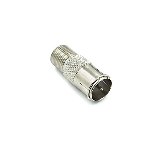 Hxchen F Type Push On Quick Coax Male and Female Connectors Adapter for Satellite Dish Cable TV Internet RV Trailer Coax Cable - (2 Pcs)