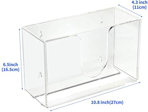 Femeli Acrylic Paper Towel Holder Dispenser for Kitchen Bedroom Toilet-Wall Mounted,Clear