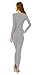 Women's Thermal Underwear Set Top & Bottom Fleece Lined, W1 Grey, Medium