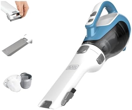 BLACK+DECKER dustbuster AdvancedClean Cordless Handheld Vacuum, Compact Home and Car Vacuum with Crevice Tool (CHV1410L)