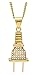 Xusamss Hip Hop Rapper Plug Pendant Ice Out Crystal Necklace,24inches Link Chain