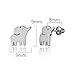 925 Sterling Silver Rhodium Plated Baby Elephant Screwback Baby Girls Earrings