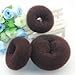 Hot Hair Donut Bun Ring Styler Maker Brown 1 Set 3 Pieces( 1 Small 1 Medium 1 Large)