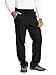 Grey's Anatomy Signature Men's Big 0203 6 Pocket Zip Fly Drawstring Scrub Pant, Black, Large
