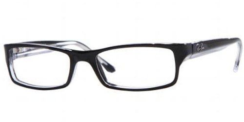 Ray Ban Optical Unisex Rx5114 Black On Transparent Frame Plastic Eyeglasses, ...