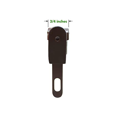 GB HOME COLLECTION gbHome GH-6752S2BR Adjustable Curtain Rod Brackets for 1 inch Rods, Set of 2, Brown, Premium Steel Single Rod Bracket for Walls, Drapery Rod Holder, Extendable Metal Wall Bracket