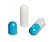 CapsulCN. Empty Gel Caps Empty Gelatin Capsules, 1000 pcs, Size 3, Blue and white , Joined