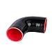 Hiwowsport 90 Degree 4-Ply High Performanc Elbow Coupler Silicone Hose for Auto with 2pcs T-Bolt Clamp (2.5''(63mm))