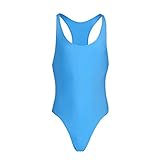 moily Men's One-Piece Mankini Bodysuit High Cut Thongs Leotard Racer Bikini Swimsuit