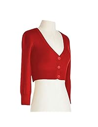 YEMAK - Chaqueta de punto para mujer, manga 3 4, con botones, talla S a 4X