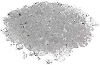 Galaxy Glass Size 1 Clear 10lb - Crushed Glass for Decorations, Crafts, Vase Filler, Terrarium, Sea Glass, Fish Tanks, Garden, Fusing, Crystals