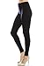 EttelLut Nylon Spandex Basic Leggings for Women Gym Black M