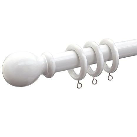 Linens Limited Sanctuary 28mm Wooden Curtain Pole Set White 120