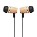 Francois et Mimi Elite Genuine 3.5mm Wood in-Ear Noise-isolating Earbuds Headphones with Mic, Retail Packaging!