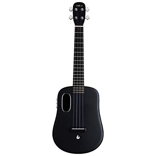 LAVA U, Carbon Fiber Ukulele, 26-inch,Play with effects without plugging in, Aco Electric Ukulele by LAVA MUSIC (FreeBoost, Sparkle Black, 26-inch)