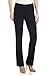 Rekucci Womens Ease Into Comfort Fit Barely Bootcut Stretch Pants (10 Short, Black)