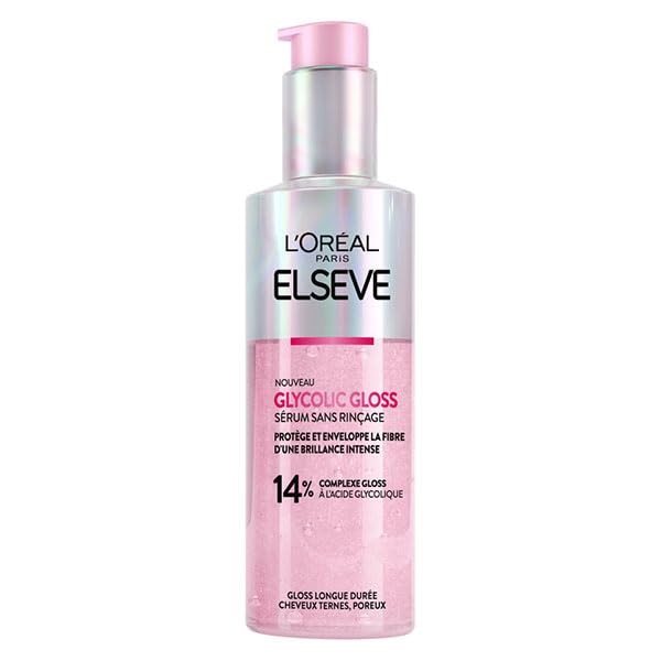L’Oréal Paris L'Oréal Paris - Leave-In Serum for Dull Hair - Lacking Shine - Glycolic Acid - Hair Care Protocol - Elseve Glycolic Gloss - 150 ml