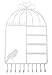 WELL-STRONG Earring Necklace Holder Birdcage Wall Mount Jewelry Organizer Hanger for Girls White