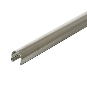 Image of Prime-Line D 1579-1 Sliding Door Repair Track - Repair Worn or Damaged Sliding Glass Door Aluminum Tracks and Horizontal Sliding Window Tracks, 1/4" x 8', Stainless Steel