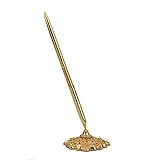 Pixnor Hollow Round Pen Holder Signing Pen Set for Wedding Bridal Golden