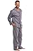 Alexander Del Rossa Men's Lightweight Button Down Pajama Set, Long Cotton Pjs, Medium Steel Grey (A0714STLMD)