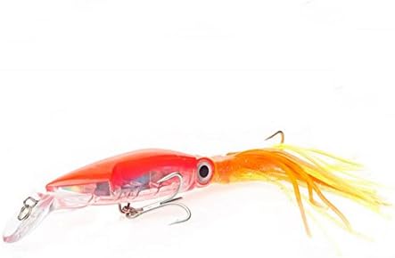 Wotesport Lot 6pcs 14CM 40G Minnow Hooks Octopus bait Fishing Lures Baits Crankbait 6 colors (Color-B)