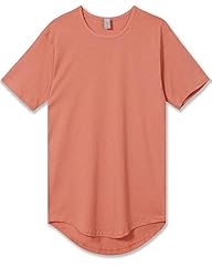 Men's Short Sleeve Hipster Drop Cut Curved Hem Long