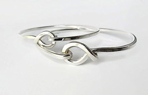 Set - Hook Bracelet in Solid Sterling Silver - Hand Milled One of a Kind - Ships Priority