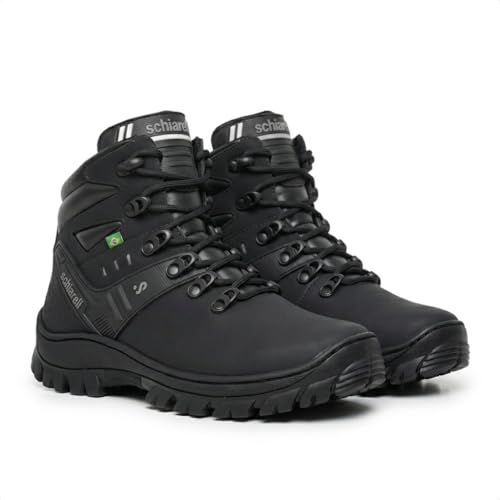 Bota Coturno Masculino Militar Zeus Palmilha em Gel Couro Legítimo