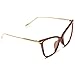 WearMe Pro - New Elegant Oversized Clear Cat Eye Non-Prescription Glasses (Clear Brown, 51)
