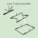 Zinus Caleb Double Bed Frame 4ft6 135x190 cm Steel Slat Support Black view 5