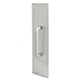 Prime-Line J 4640 4 x 16 In. Satin Aluminum Round Handle Door Pull and Plate (Single Pack)