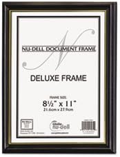 (6 Pack Value Bundle) NUD17081 Deluxe Wood Document Frame, Plastic Face, 8-1/2 x 11, Black