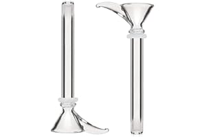 2 Pcs Glass Tube Stem, Glass Slide Adapter W/Handler for Standard Laboratory Setups
