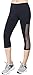 Neonysweets Womens Yoga Capri Tights Running Fitness Pants Leggings Black M