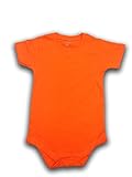 2T 3T 4T 5T 6T Bodysuit Short Sleeve Round Crew Neck - Orange