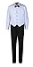 Tuxgear Boys Slim Fit White and Black Shawl Dinner Jacket 5 Piece Suit Bow Tie