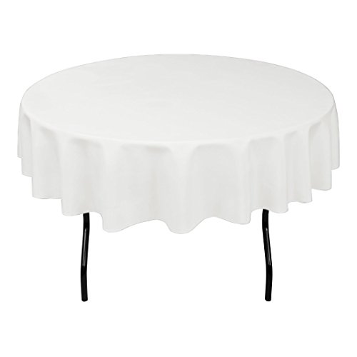 Craft and Party Polyester Tablecloth 70" Round (White)