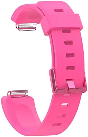 Gyswshh Solid Color Soft Silicone Watch Strap Wristband for Fitbit Inspire/Inspire HR Pink