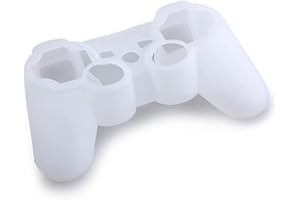 OSTENT Protective Silicone Gel Soft Skin Case Cover Pouch for Sony PlayStation PS2 PS3 Controller Color White