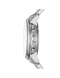 Fossil FTW1173 Reloj inteligente híbrido de acero inoxidable para hombre, color plateado